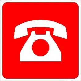 Tűzbejelentő telefon tábla