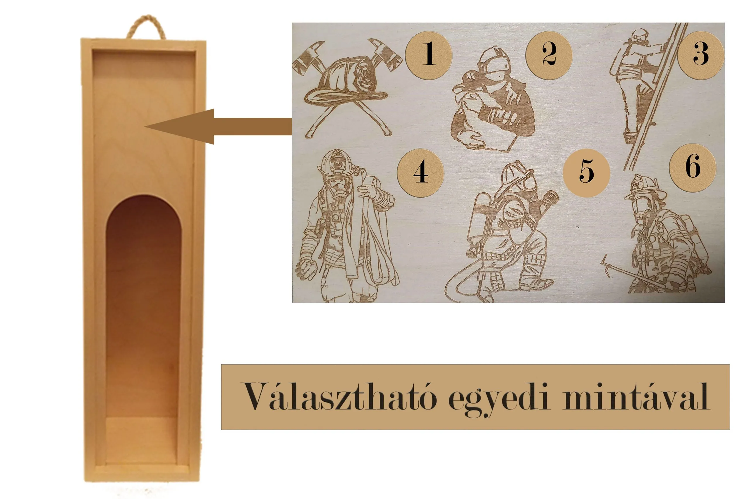 1 palackos tolótetős boros doboz
