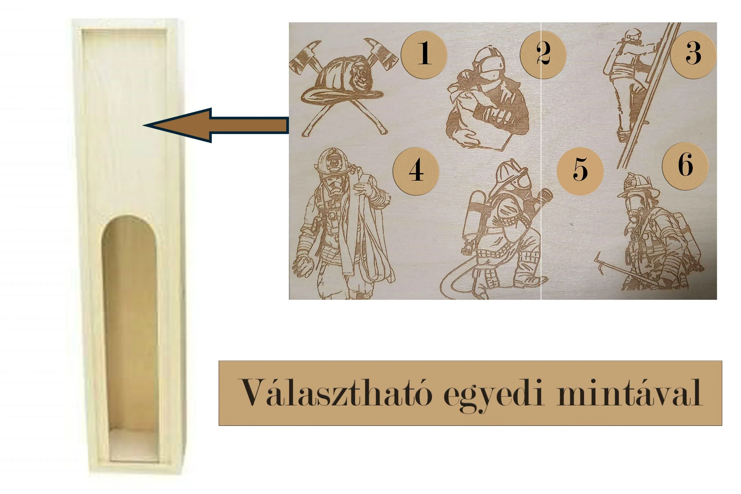 1 palackos tolótetős pálinkás doboz