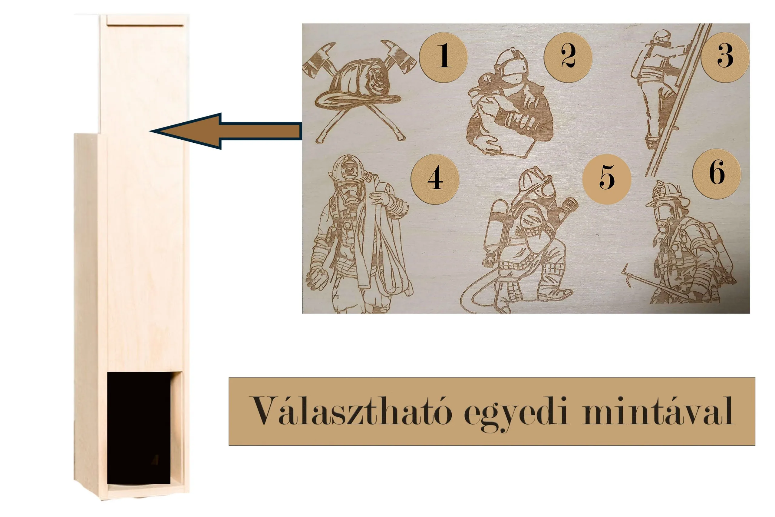 1 palackos tolótetős teli boros doboz