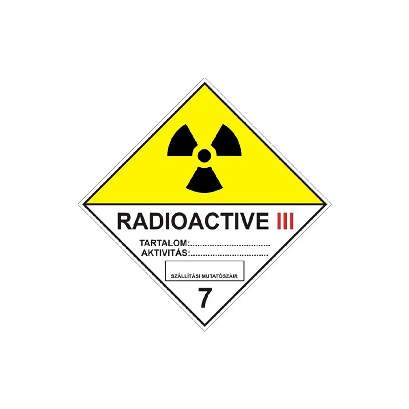 ADR radioactive III. bárca