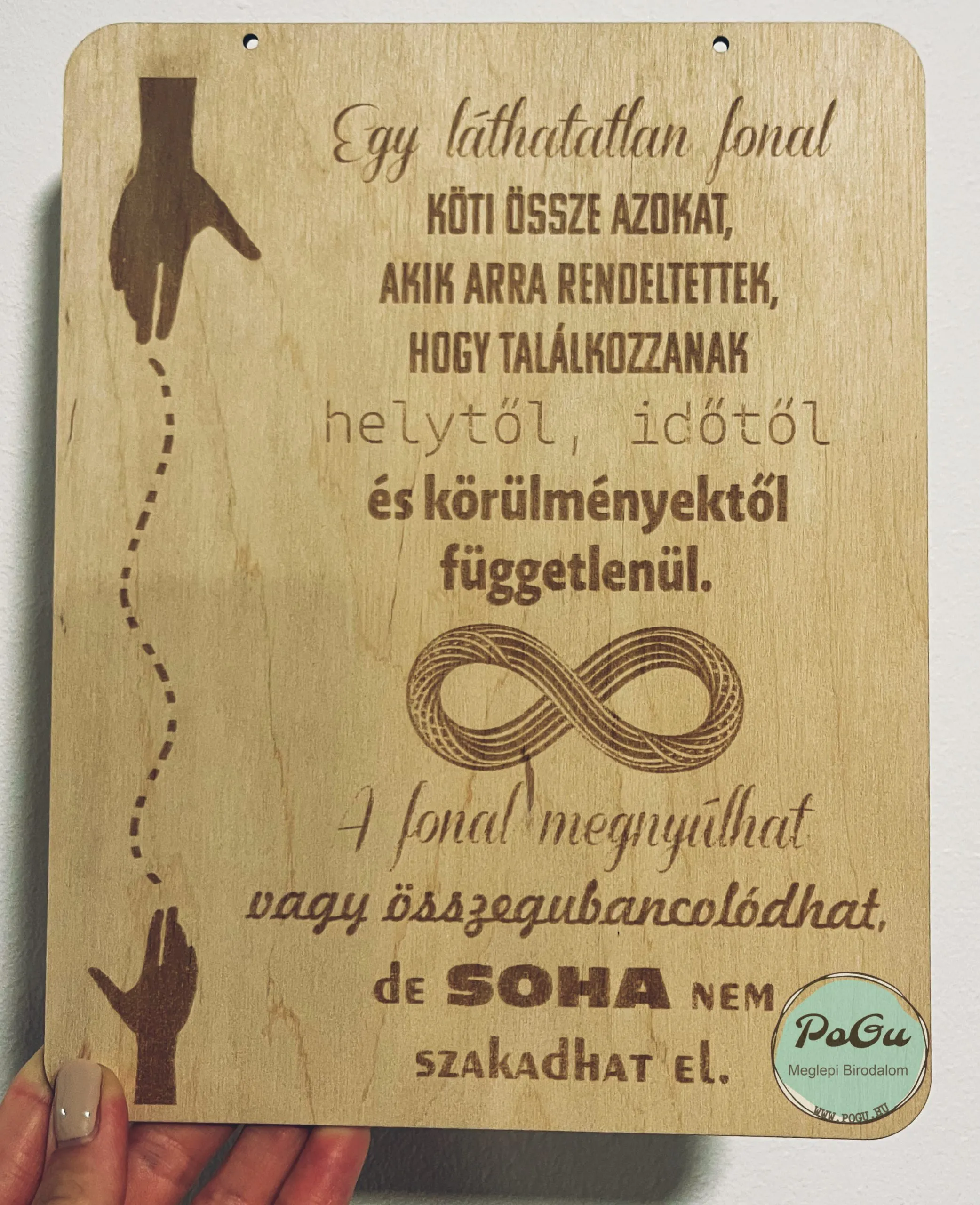 Láthatatlan fonal ajándék tábla