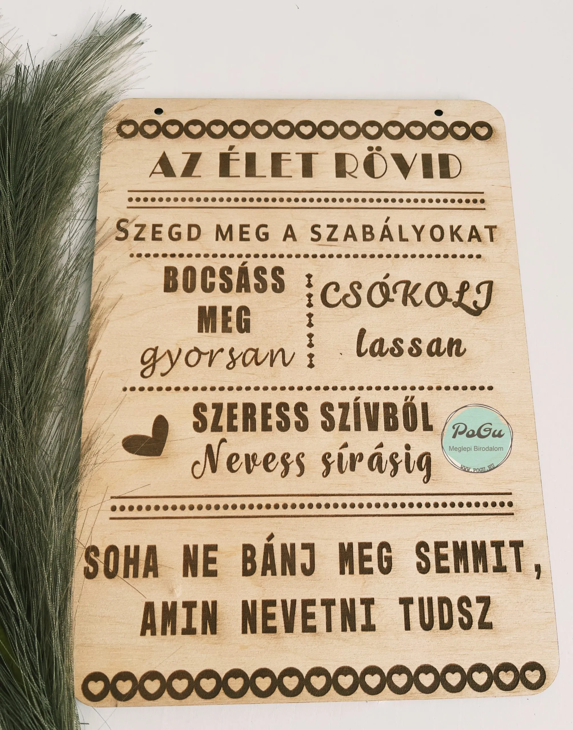 Az élet rövid tábla