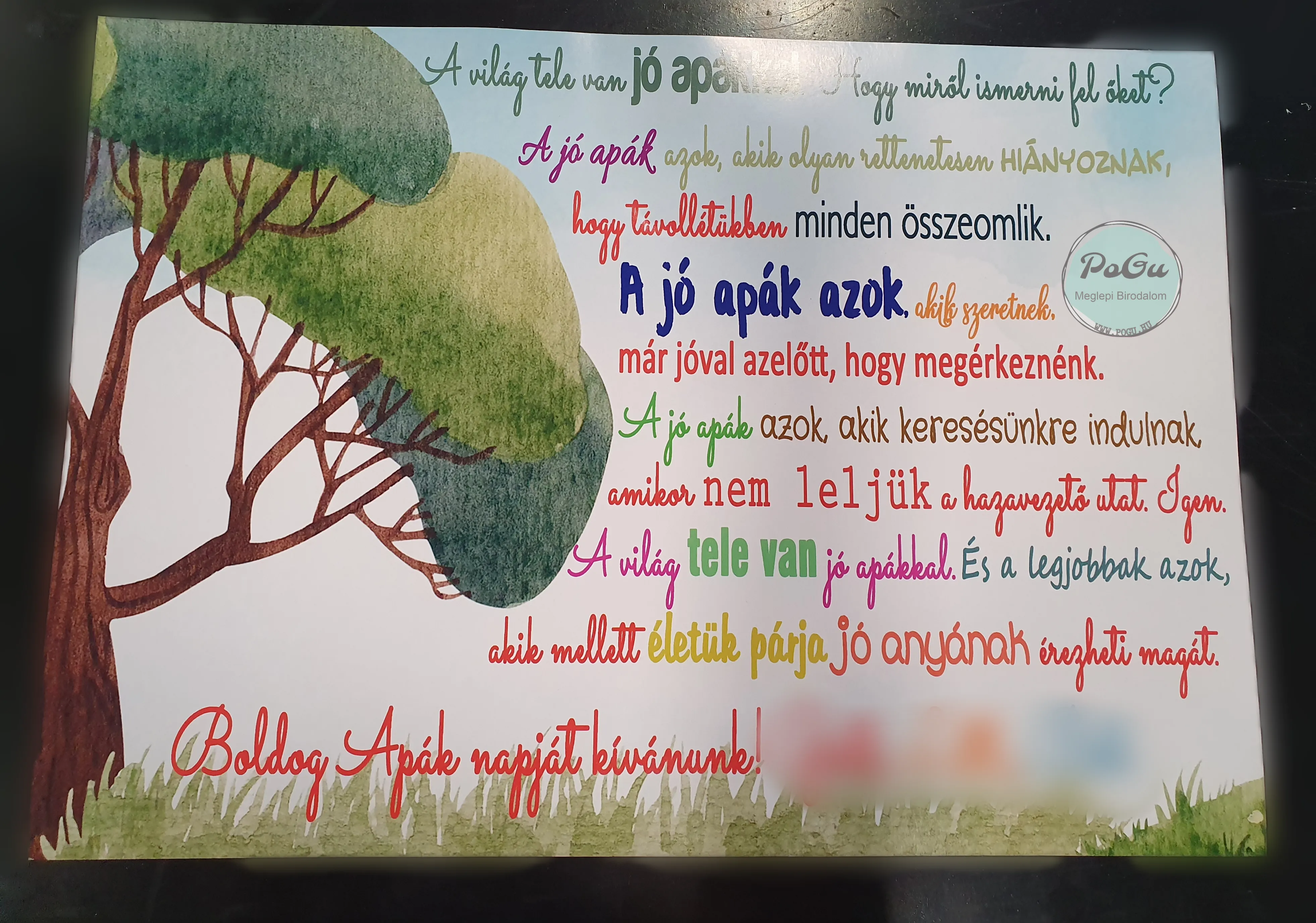 Apák napi poszter A3