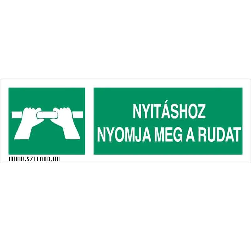Pánikzár tábla